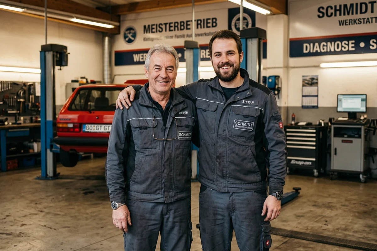 Inhaber Mahmoud Ibrahim im Auto-Retter Berlin, Tempelhofer Weg 98-100, Berlin-Britz